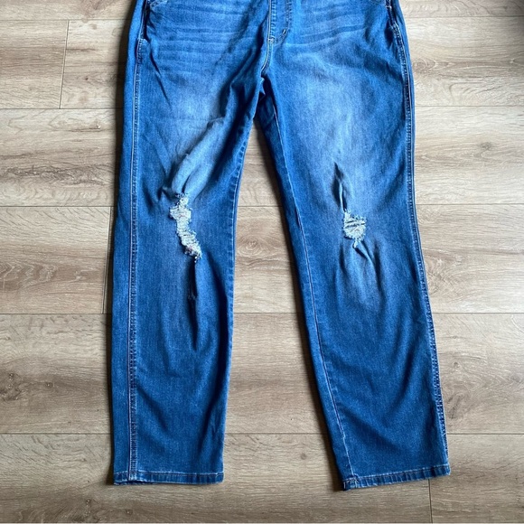 KanCan Estilo jean overalls open back 1X denim bib overalls - Picture 7 of 16